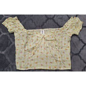NWT Abound Yellow Floral Top/Sz. Small